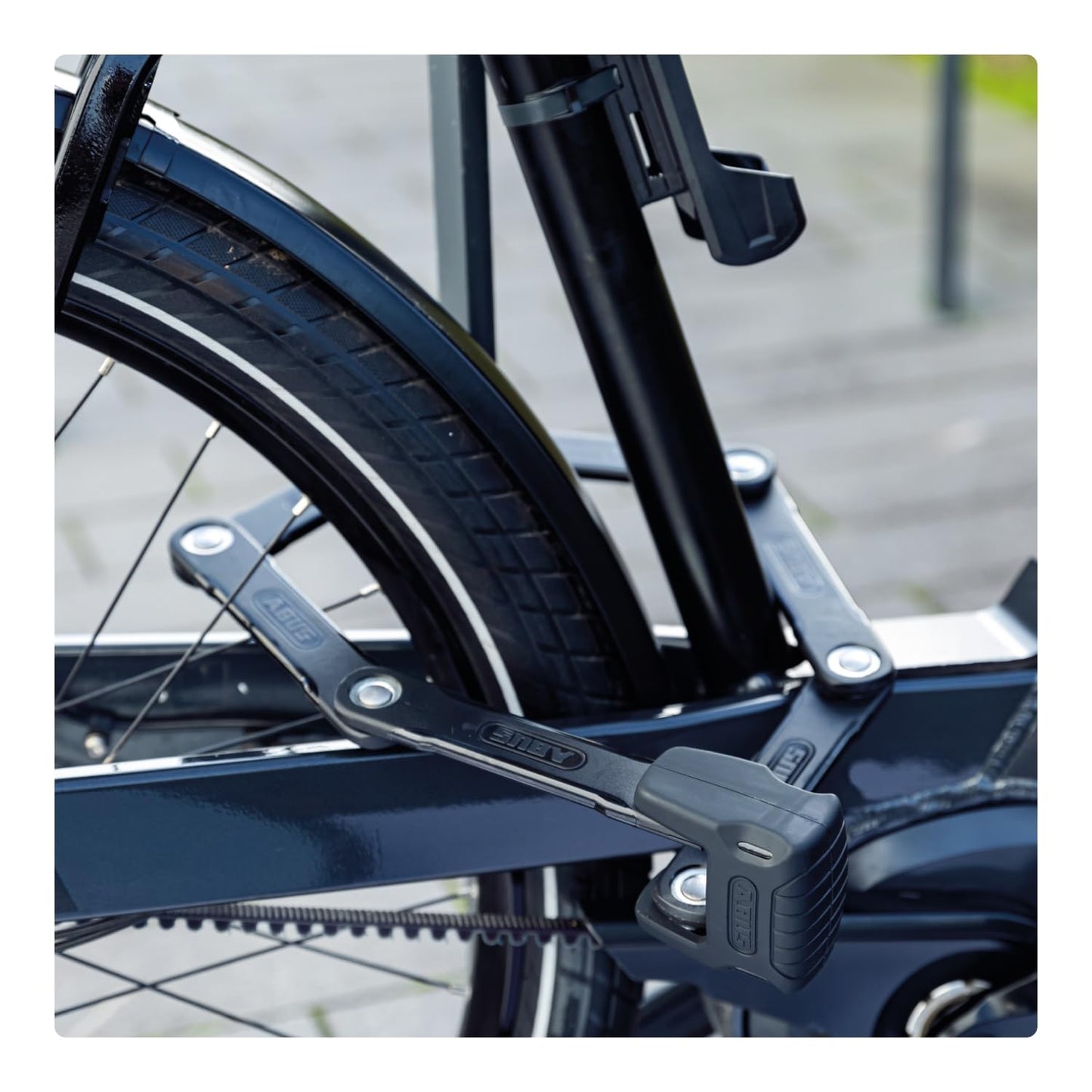 ABUS folding lock Bordo Granit 6500K with SH lock holder - bike lock with XPlus cylinder for high manipulation protection - ABUS security level 15 - length 120 cm, black.