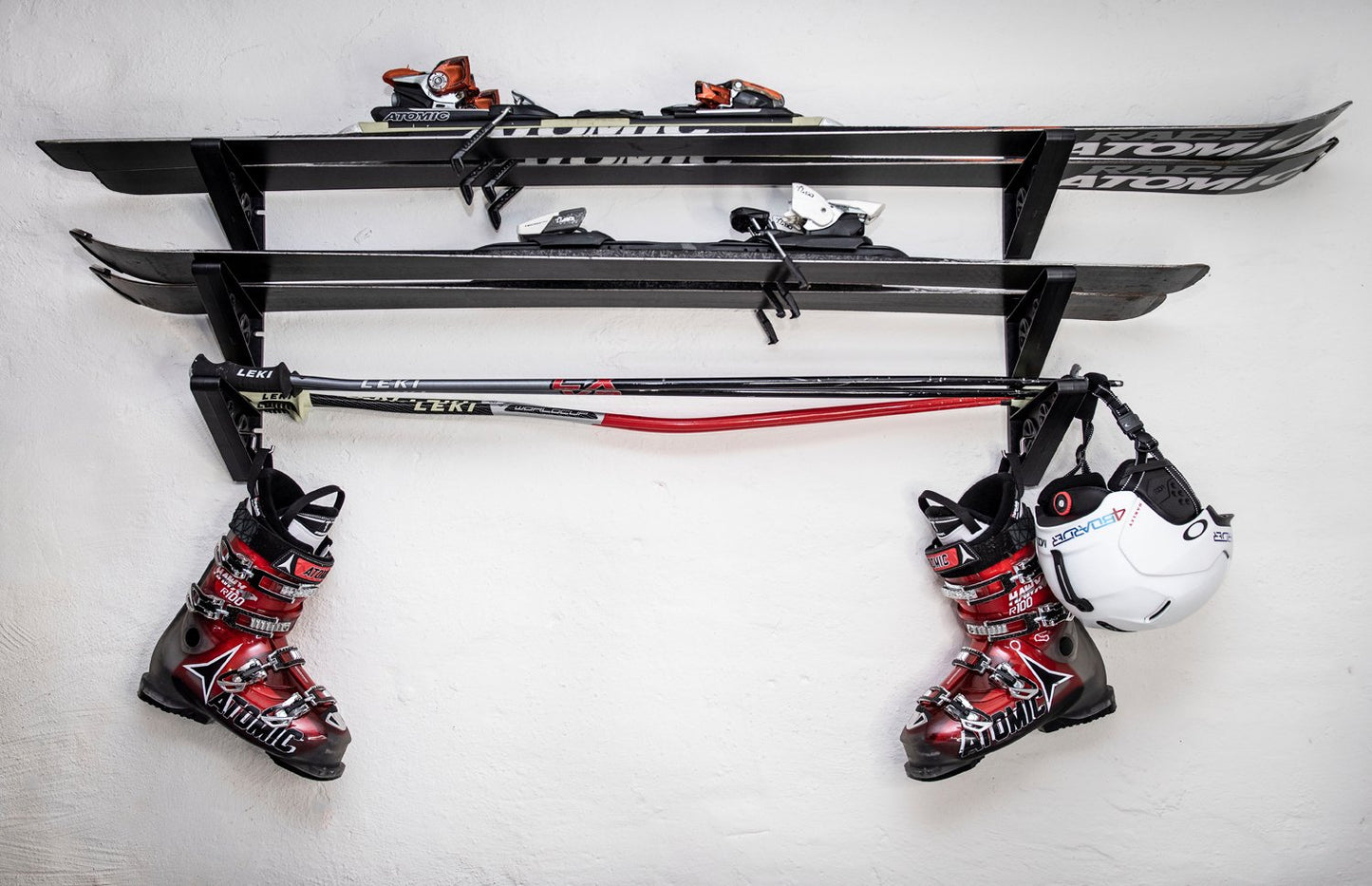 4boarder SKIBLE Wall Mount for Ski | Longboard | Skateboard | Snowboard | Pennyboard | Hoverboard | Wakeboard | E-Electric Longboard | Fishing | Fishing Rods | Surfskate (3-Fold)