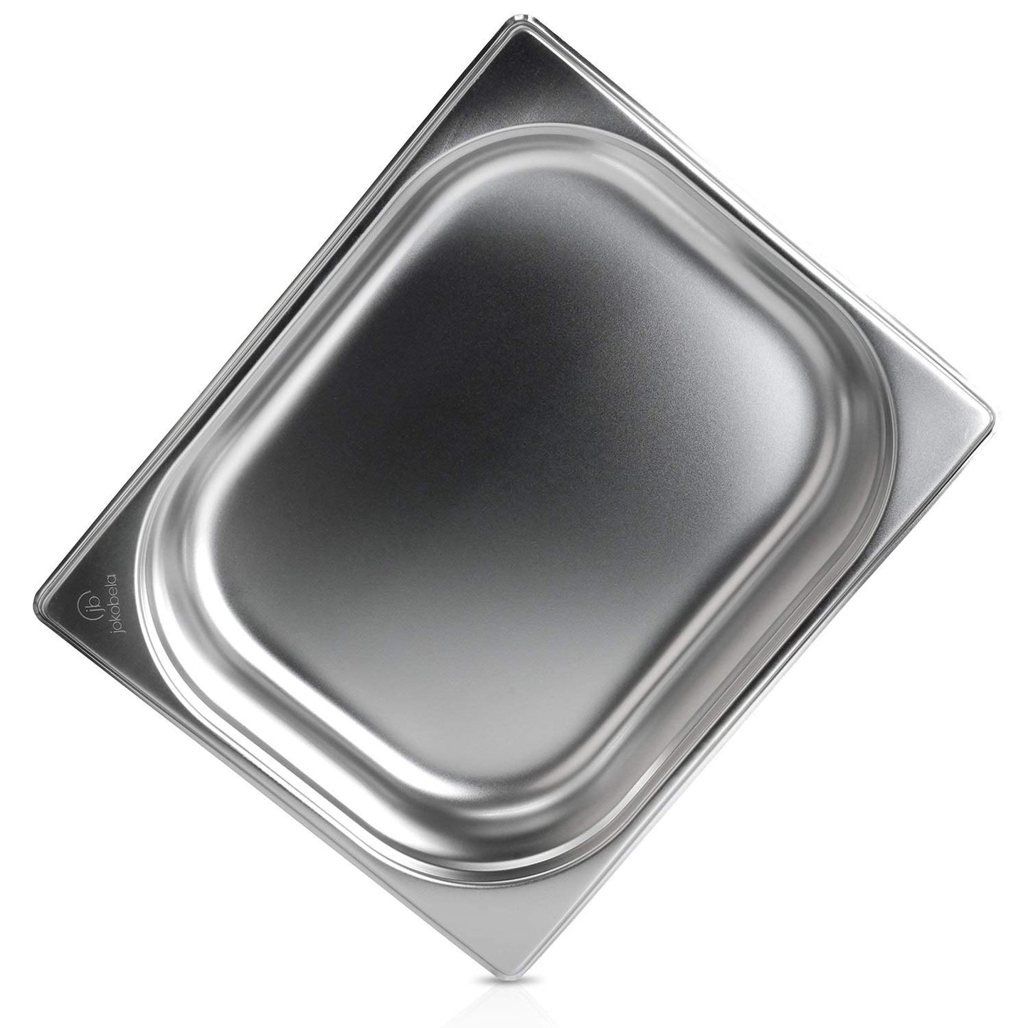 jokobela GN Container SET :: GN 1/2 65mm, 1x perforated, 1x non-perforated :: Compatible with Gaggenau/Miele/Siemens/AEG/Electrolux steam ovens (Heat-resistant, stainless steel, Dishwasher safe)