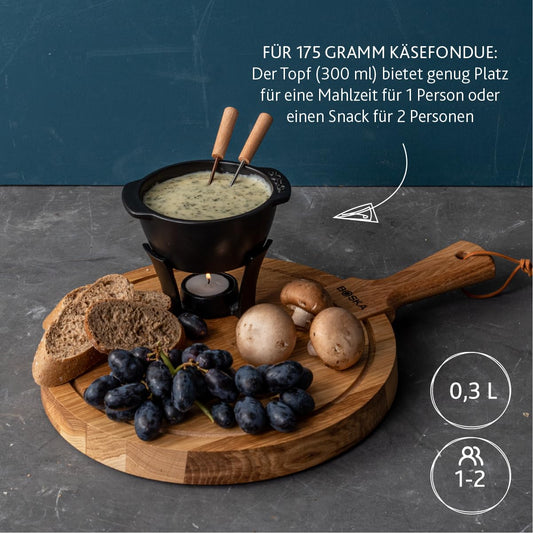 Boska Fondue Set Party Mini/For cheese fondue and sauce/300ml/Dishwasher safe fondue pot/853553