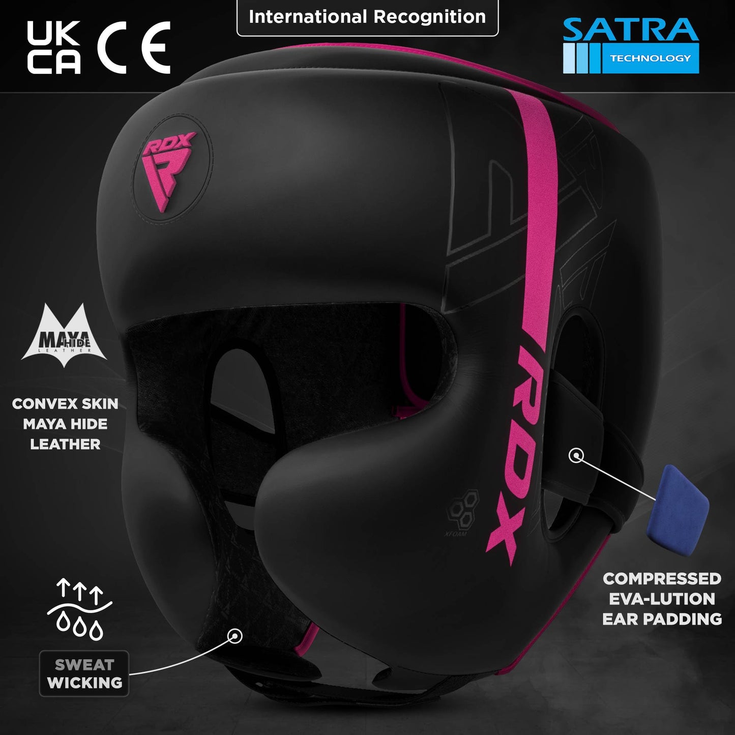 RDX Head Guard Boxing for kickboxing, martial arts, MMA training, Maya Hide leather Kara sparring Muay Thai headgear, boxing helmet Krav Maga, Karate and Taekwondo headgear (multipurpose packaging)