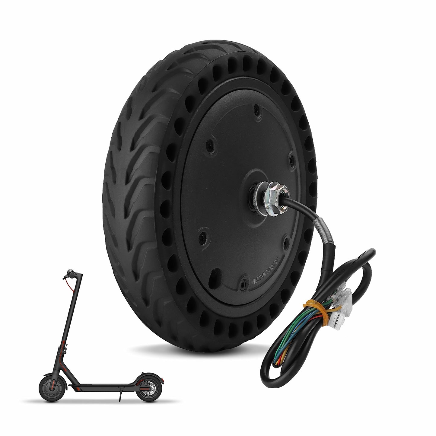 Yungeln Scooter motor with solid rubber tires 36V 250W motor compatible for Xiaomi M365, 1S, Essential electric scooter.