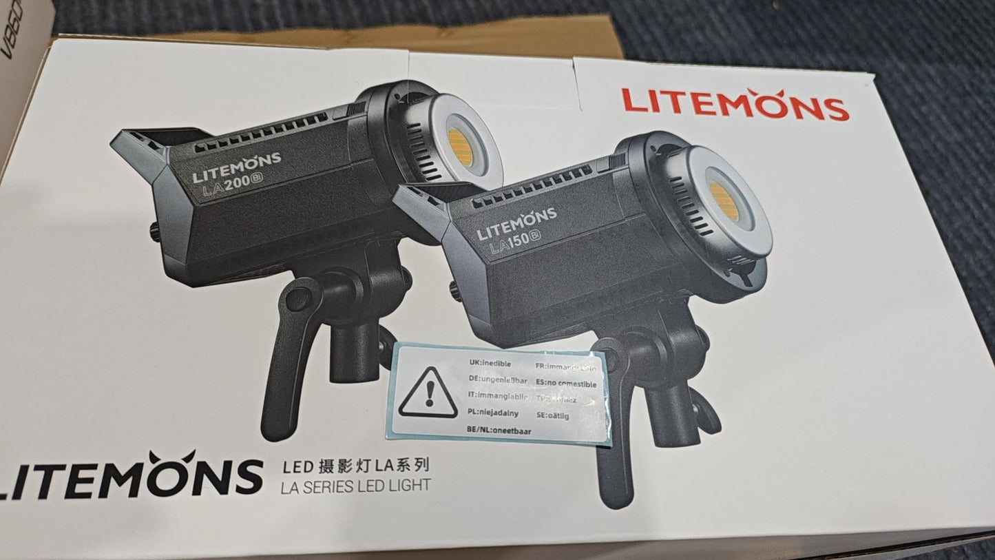 2 Pack GODOX LA150D LED Video Light Kit, Litemons LED Continuous Light with softbox light stands for photo studio