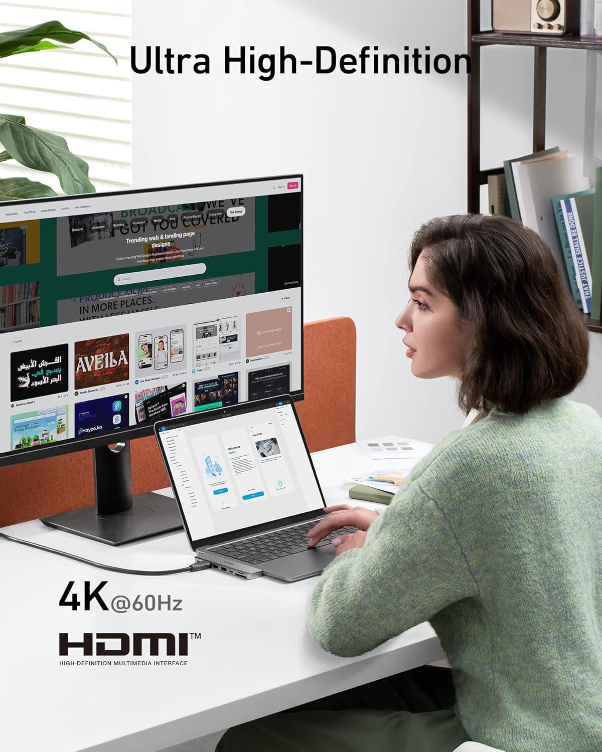 Anchor USB-C Hub for MacBook, Anchor 547 USB-C Hub (7-in-2), Compatible with Thunderbolt 4 Port, 4K HDMI, 2 USB-A ports for MacBook Pro 13 inch, MacBook Air M1/M2, and more.