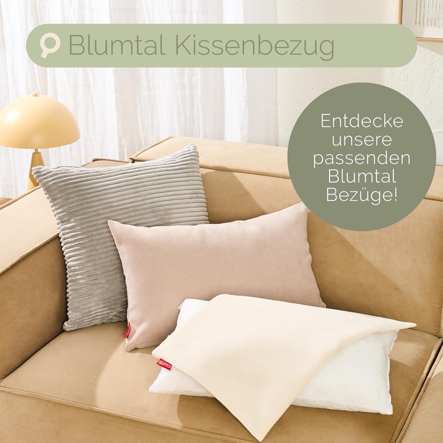Blumtal cushion filling 50x50 cm 4-pack - Oeko-TEX certified cushion 50x50 cm filling - 50x50 cm polyester cushion - washable inner cushion 50x50 cm - cushion cover 50x50 cm - soft 50x50 cm filler pillow.