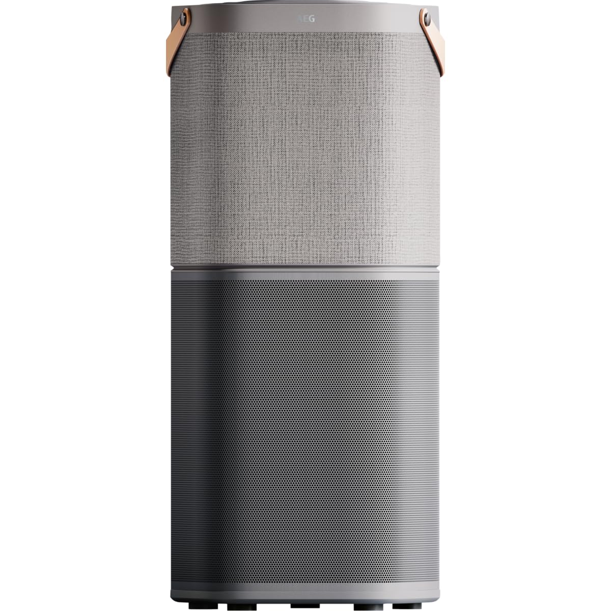 AEG AX91-604GY Air Purifier / eliminates 99.9% of airborne bacteria / only 17 dB(A) / Auto mode / air quality indicator / powerful filters / app control / up to 129 m² / light gray