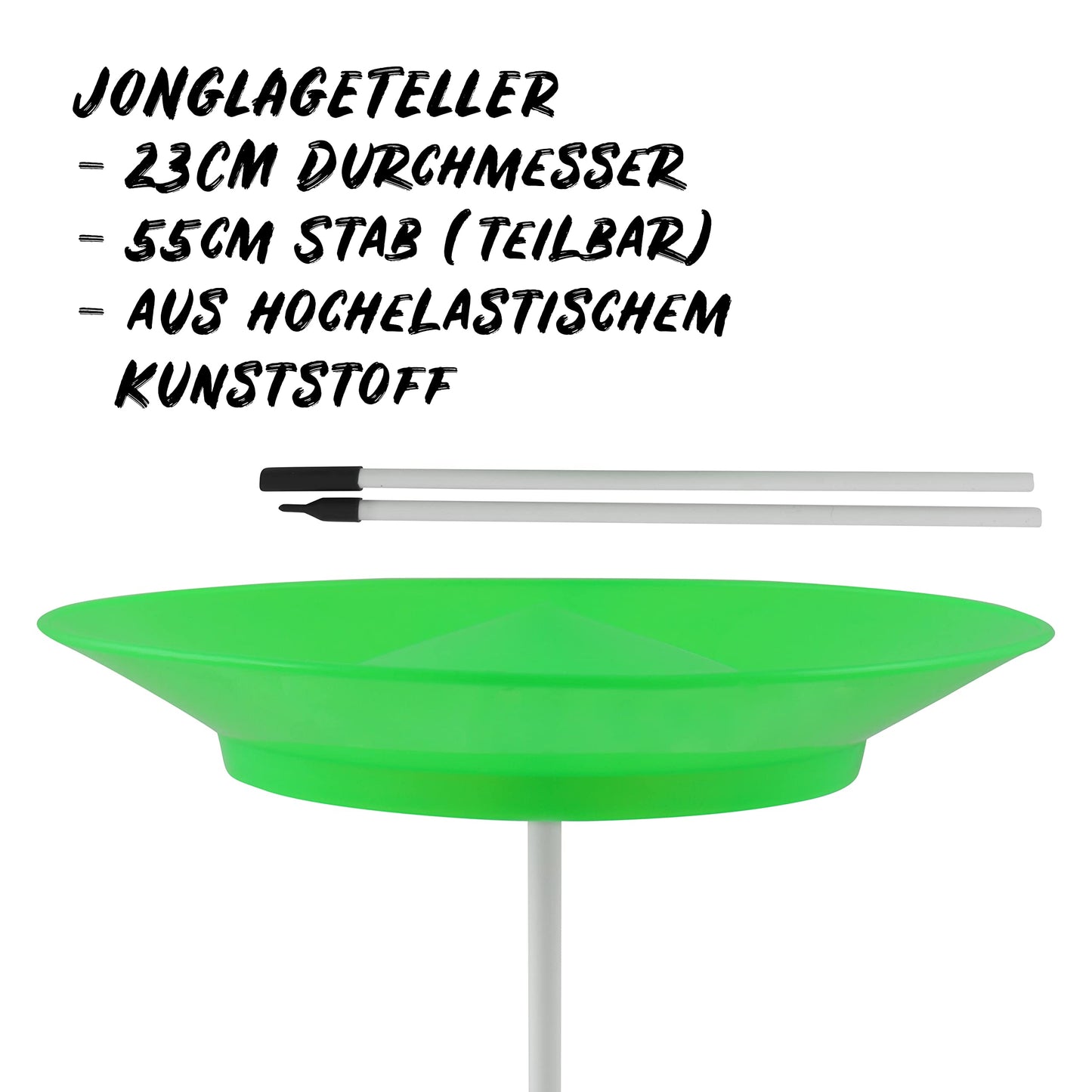 Diabolo recreational juggling set for kids and adults with juggling clubs, juggling balls, scarves, plates including stick & juggling instructions - juggling set as a gift.