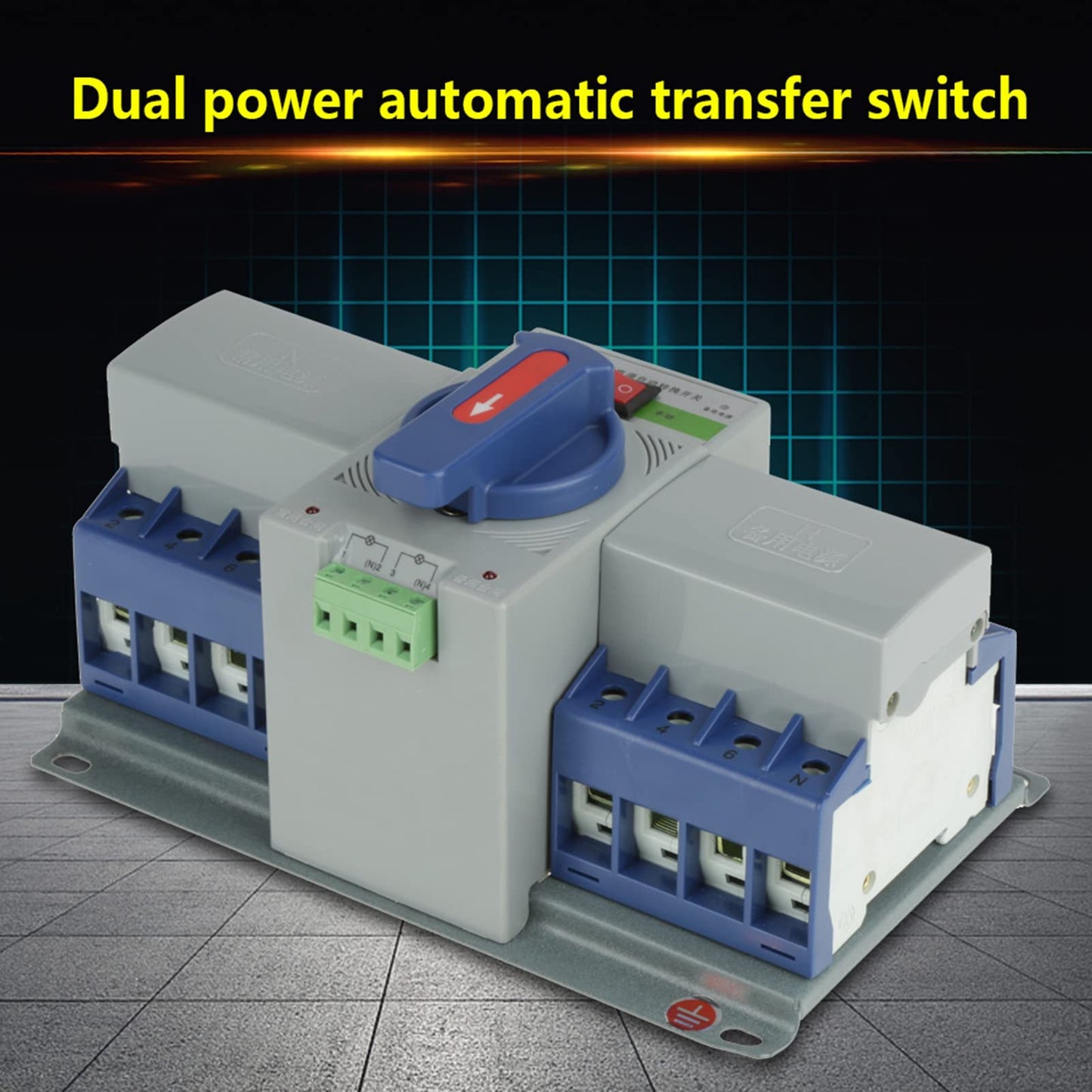 400V 63A 4P Dual Power Automatic Transfer Switch, Dual Power Generator Switch with EPS Fire Power Supply Interface
