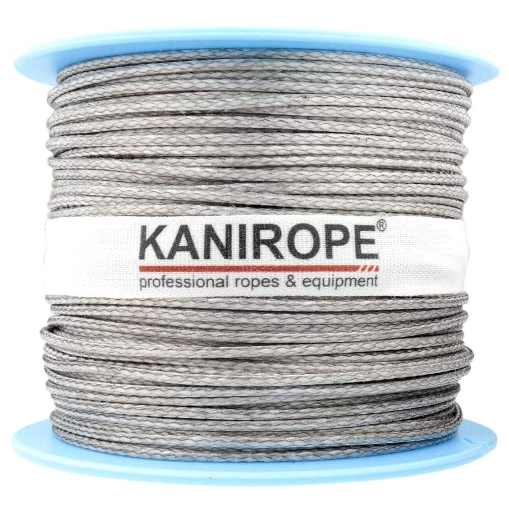 Kanirope® Dyneema Rope PRO 1mm 100m Silver 12-strand braided SK78 pre-stretched coated