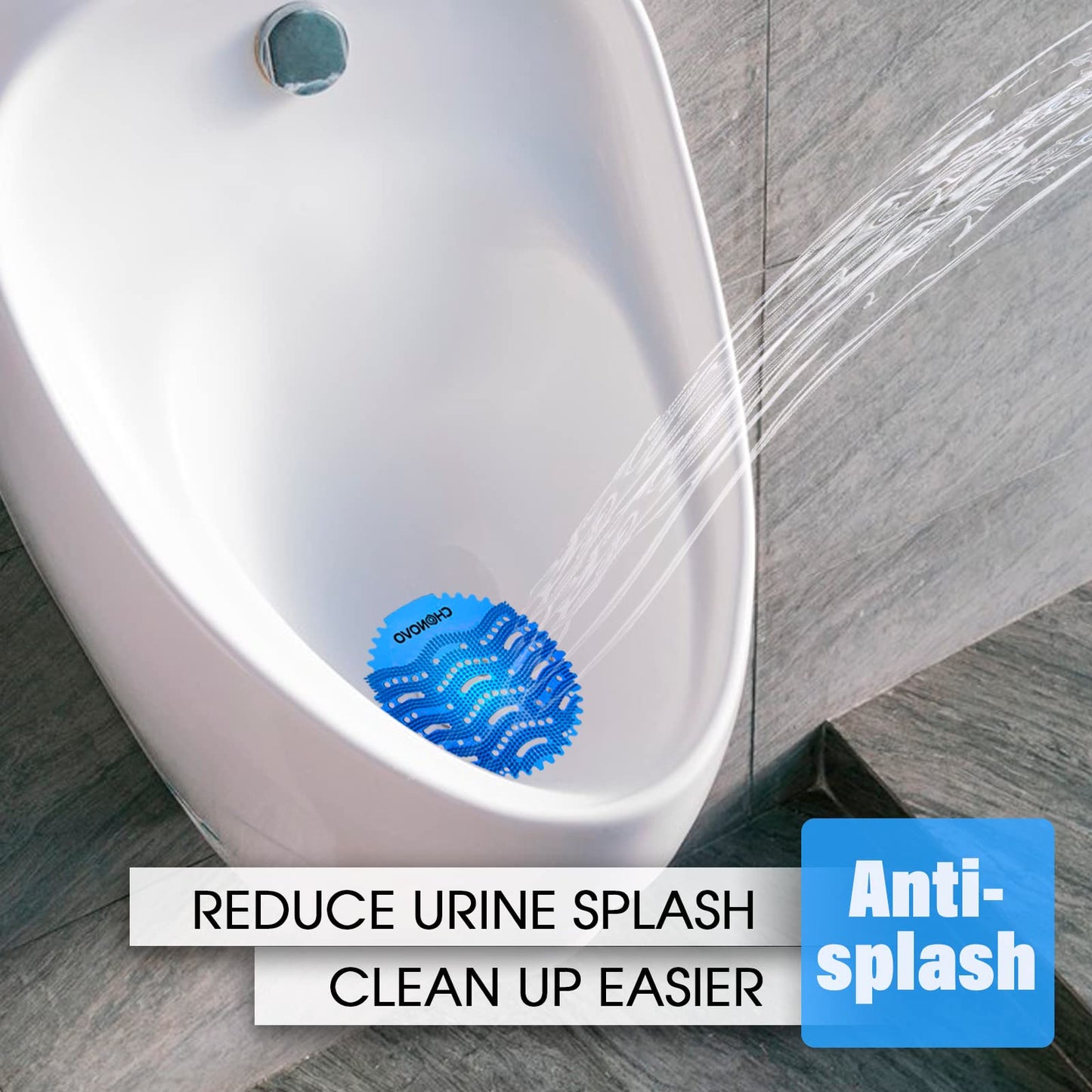36 pieces of urinal screens with scent, urinal screen splash guard air freshener individually packaged for toilet guest bathrooms public restrooms urinal - 12 pcs sea breeze, 12 pcs lemon, 12 pcs orange.