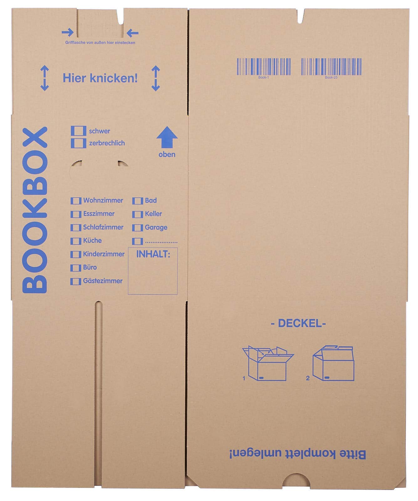 5 professional quality bookboxes, 2 corrugated.
