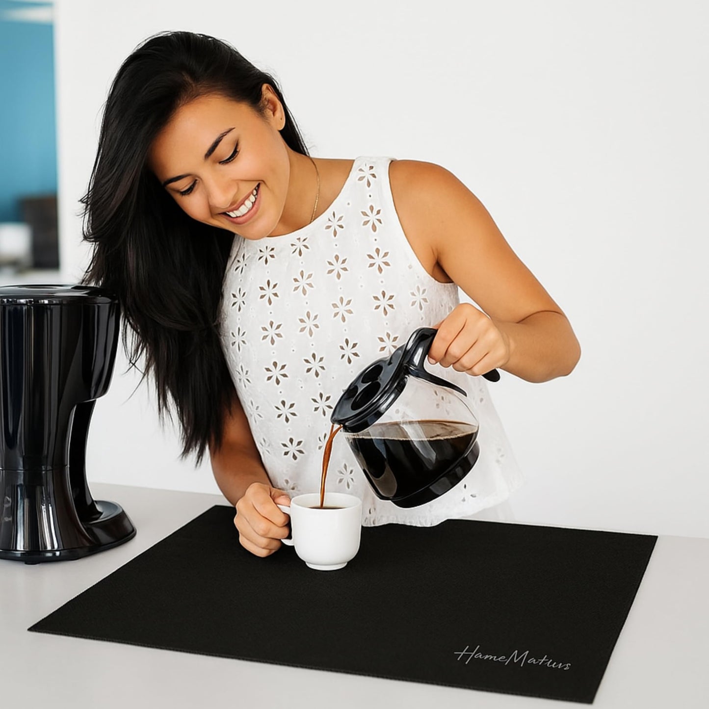 HomeMakers Translucent Induction Cooktop Protection Mat | Large 61x53 cm (Magnetic) kitchen mat protects cooktops from scratches | Heat resistant stove cover | Multifunctional silicone mat