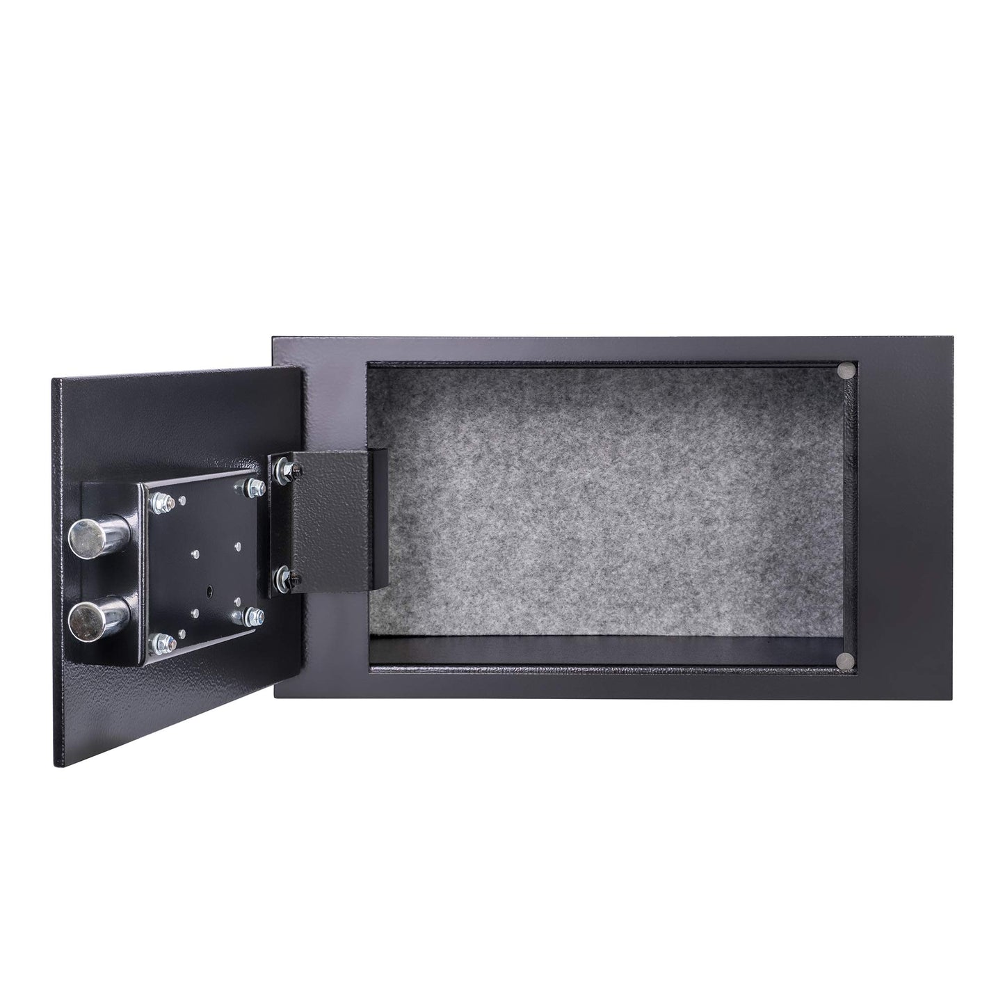 Brihard floor-mounted safe with key lock - built-in safe 4L secure storage - external dimensions 13x39x21 cm (HxWxD) | Heavy-duty safe - internal dimensions 12x33x17cm (HxWxD)