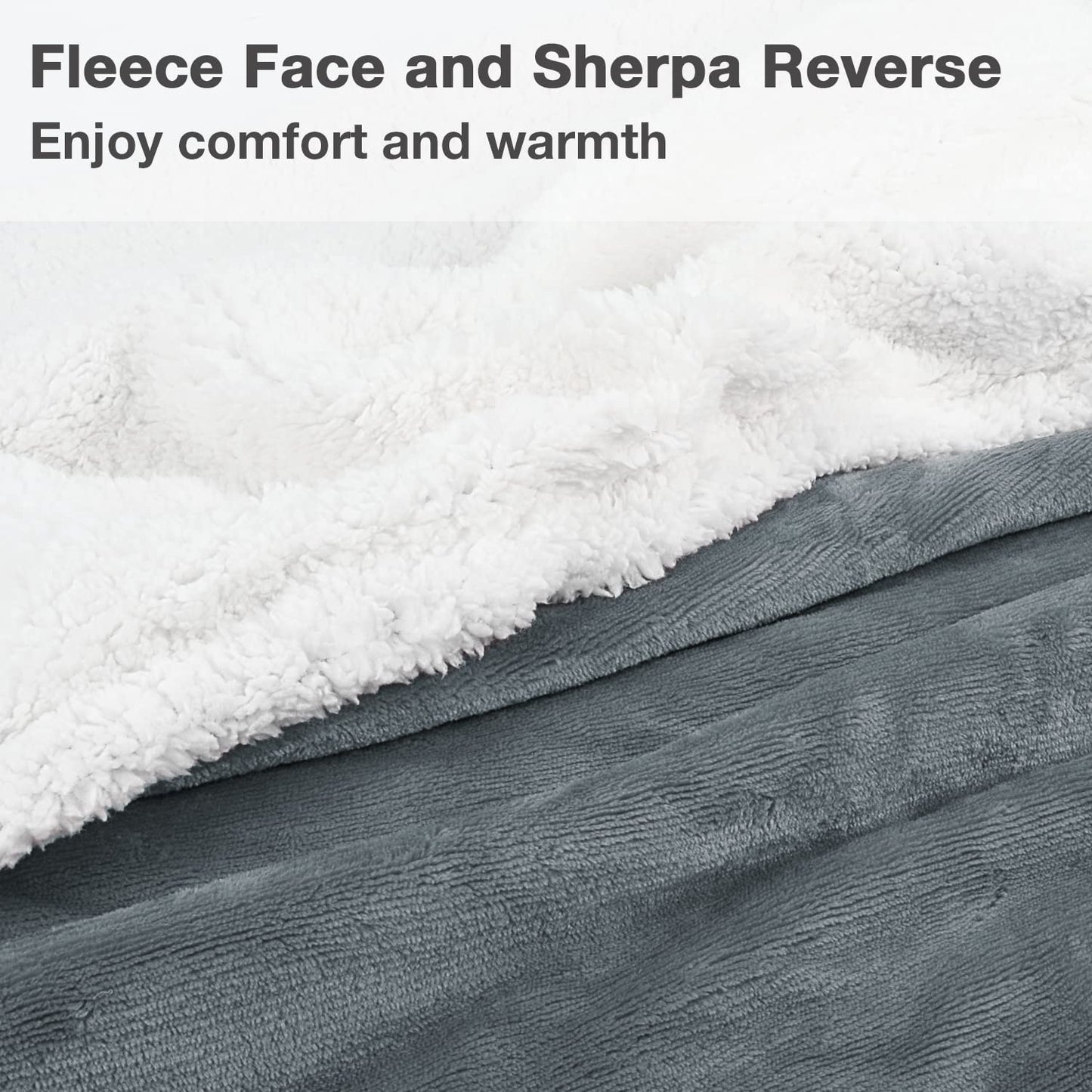 Catalonia Classy Soft Blanket with Sleeves and Foot Pocket, Warm Gift for Women Men Christmas, Fluffy Sherpa Snuggle Blanket with Sleeves, Wearable Adult Throw Blanket, 190 x 135 cm Gray