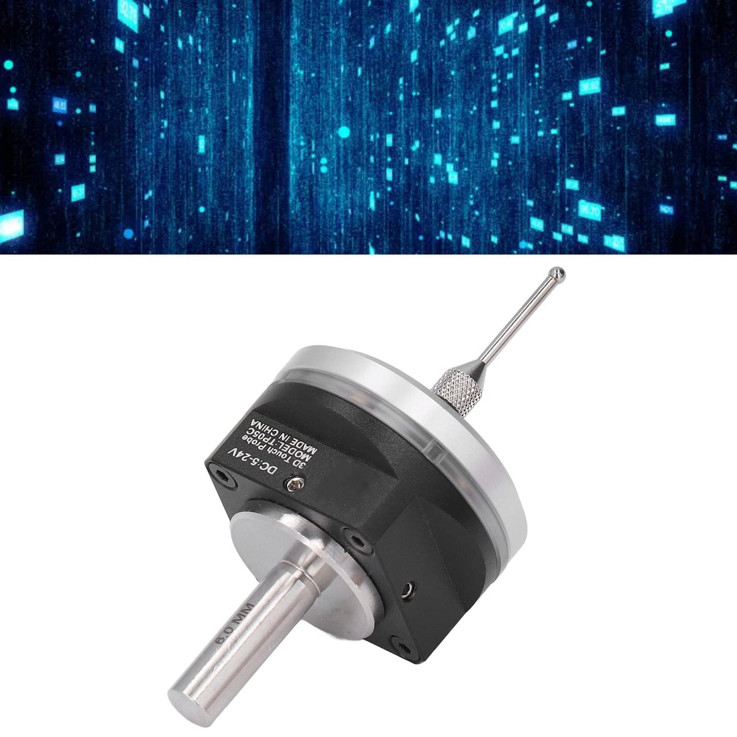 ZHXH CNC 3D Touch Probe Edge Finder, DC 5~24 V Professional High Precision Universal 3D Sensor Probe for locating central Desktop CNC probe, locator tungsten steel ball, compatible with Mach3