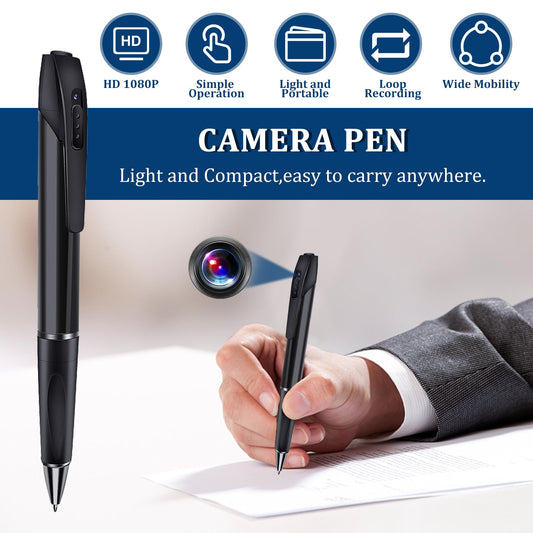 sakalaka Hidden Camera Pen Camera Portable Surveillance Camera 1080P HD Mini Camera Pen Small Spy Camera Pen for Home Office Meetings Recording (Includes 32GB SD Card)