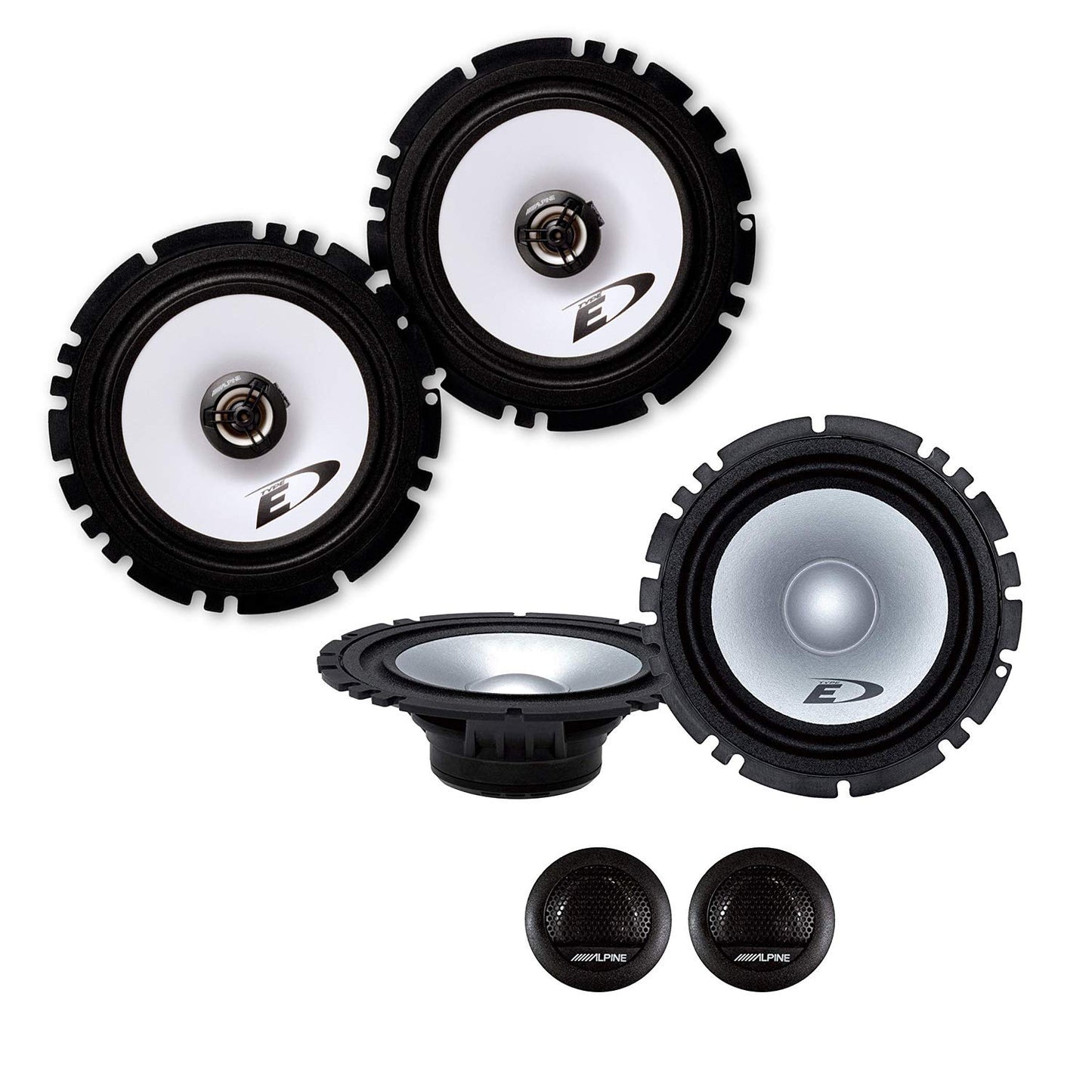 Mediadox Front/Rear 16.5cm/165mm Car Speakers/Boxes/Speakers Complete Set by Alpine compatible with Suzuki (II)