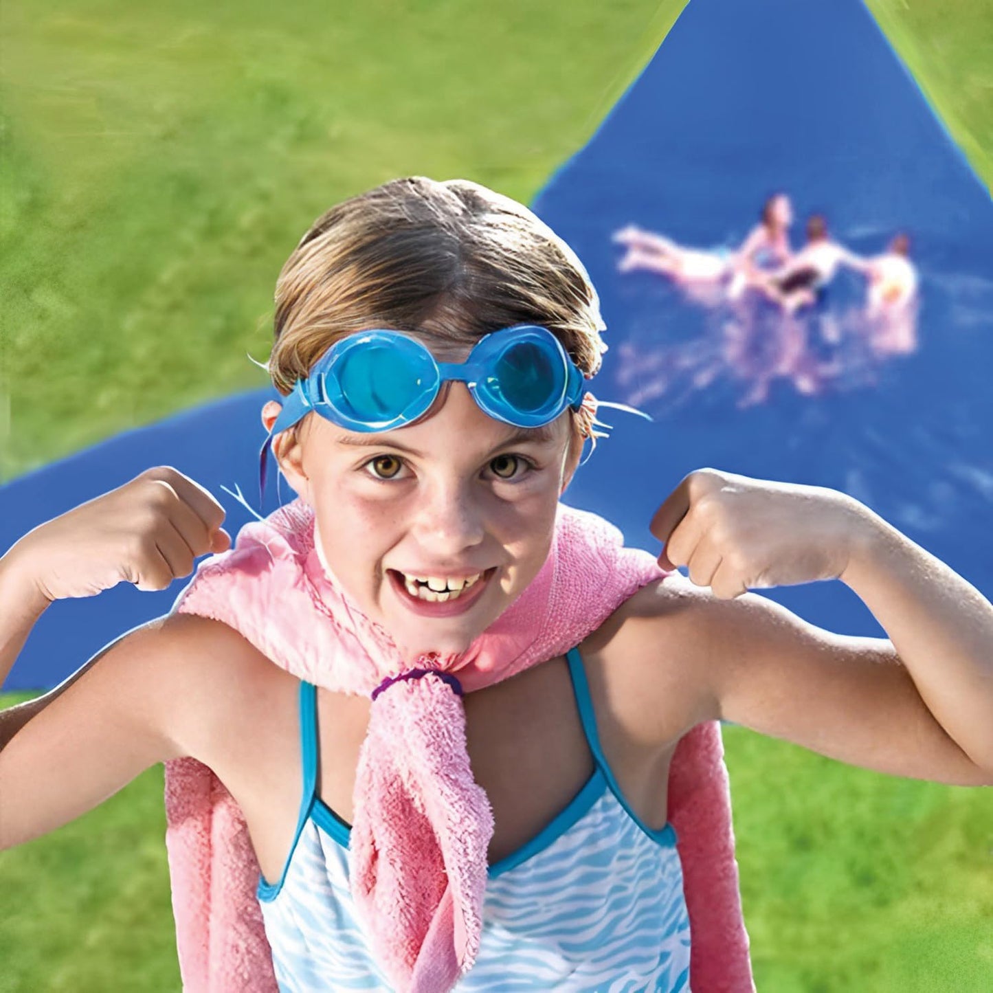 Original Cup® | Water Slide Mat Giant Pack XXL | 1 Double Lane Slide Mat 10 Meters + 2 Bodyboards for better sliding | Premium Quality | Slip'n Slide Water Games 100% Fun