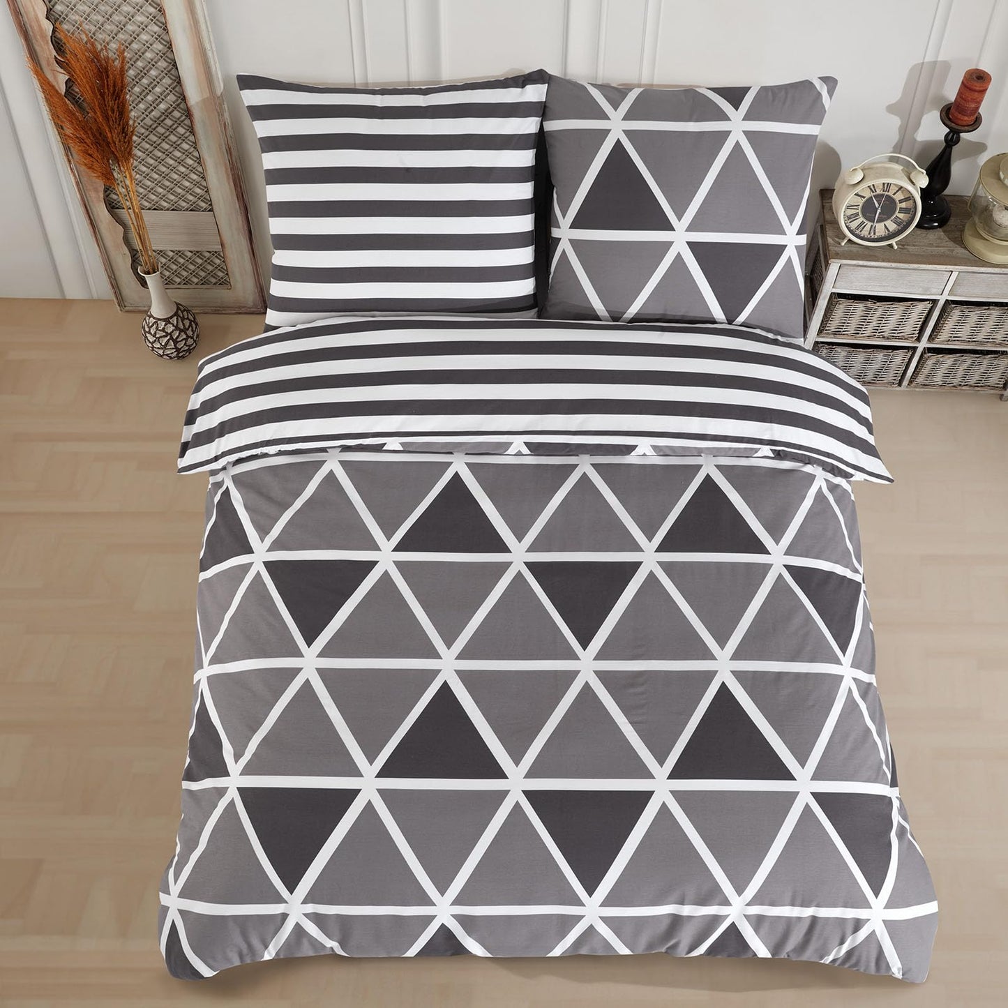 Buymax® bedding 135x200 100% cotton 2-piece duvet cover - bedding sets 135 x 200cm 1 x pillowcase 80x80cm, ÖKO-TEX Renforcé duvet cover set with zipper
