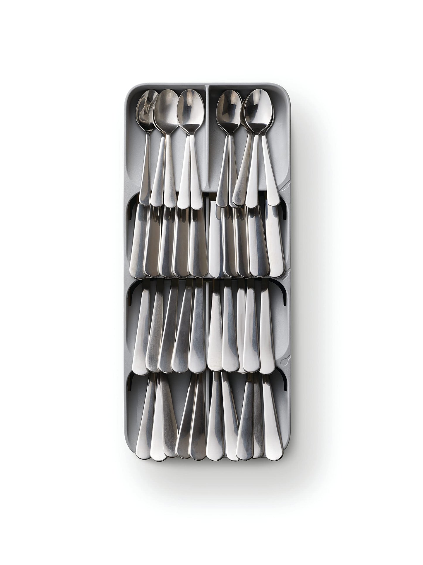 Joseph Joseph Drawer Store - Large, compact cutlery drawer organizer, 8 compartments, for 48 pieces - Gray