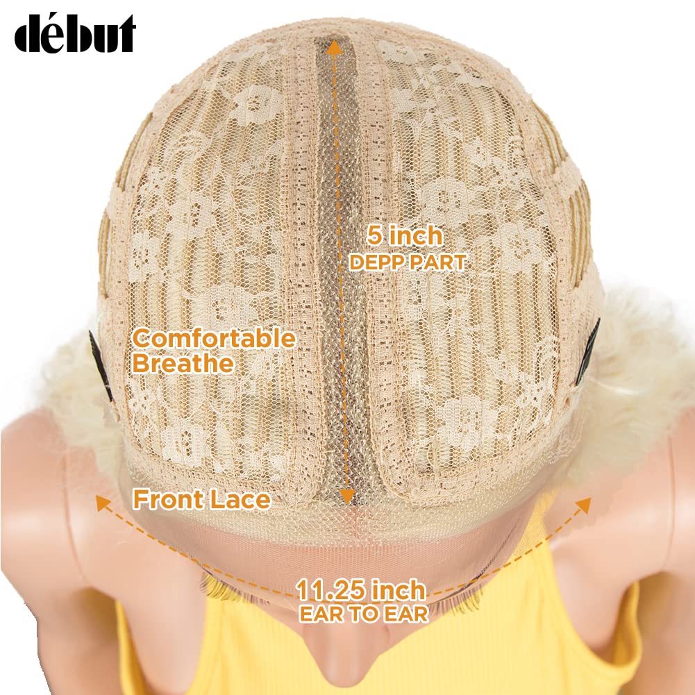 DEBUT Lace Front Wig Super Long Wavy Wig for Women 104cm 280g Synthetic Heat Resistant Fiber 130% Density (104cm, 613)