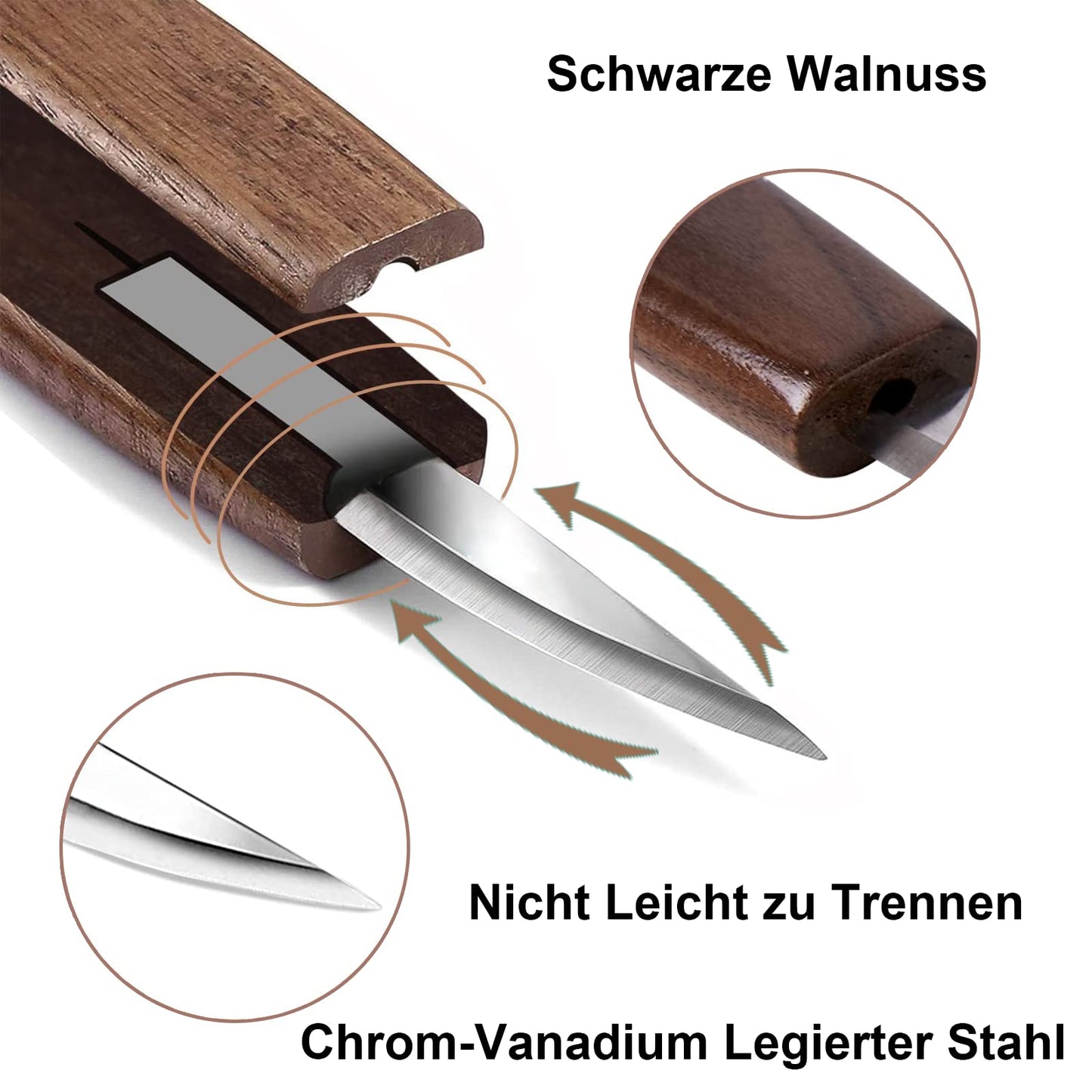 Wood Carving Tool Set, 10 in 1 carving knife set with 5* knife carving chisel, cut-resistant gloves, oil wax, polishing tape, Ideal carving set for beginners and professionals.