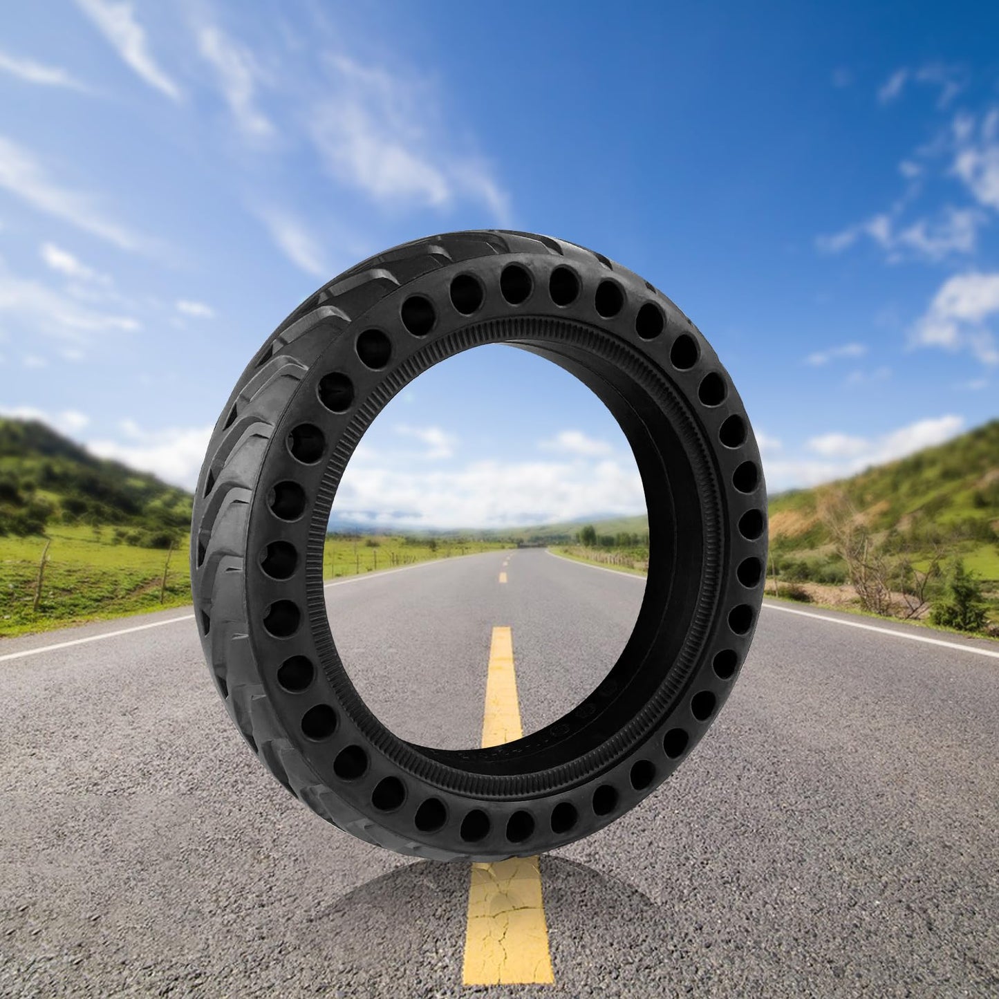 Lectorias 2 Pack Scooter Tires 8.5 Inch, Electric Scooter Durable Anti-Slip Tire Black, Thickened Tire with Metal Spudger, Scooter Front Rear Tire Replacement Wheels Rubber Tires for M365