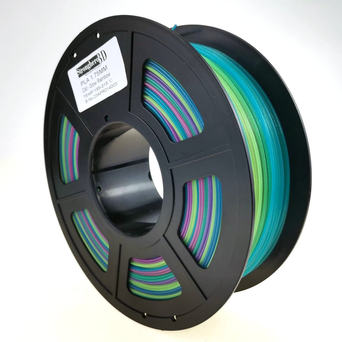 Stronghero3D PLA 3D printer filament, glows in the dark, shines green/blue/red, 1.75mm precision +/- 0.05mm for Ender3 Ender5 CR10.