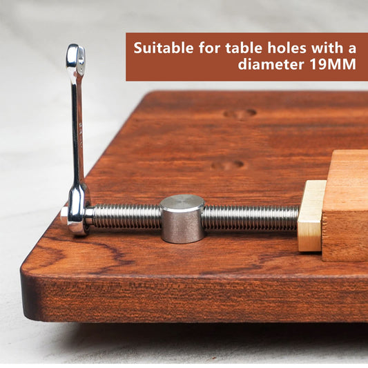 2 pieces table workbench clamp with 4 pieces bench dogs bench clamp bench hooks for 19mm holes DIY positioning bench stop and quick clamps woodworking desk clips quick release clamp