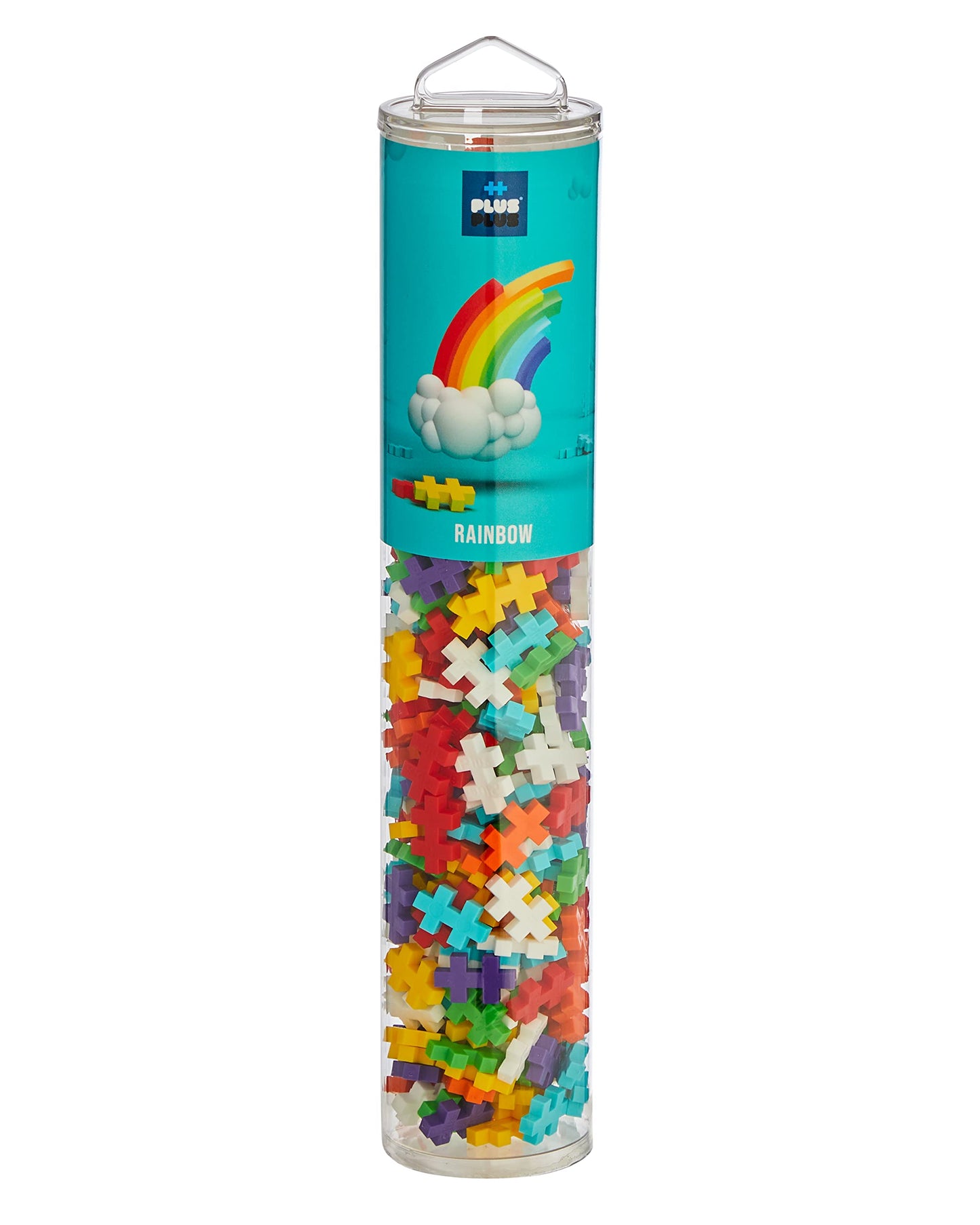 Plus-Plus 9604262 Awesome construction toy, Rainbow & 9604283, Awesome construction toy, Glow in the Dark, Creative Building Blocks Tube, 240 Pieces