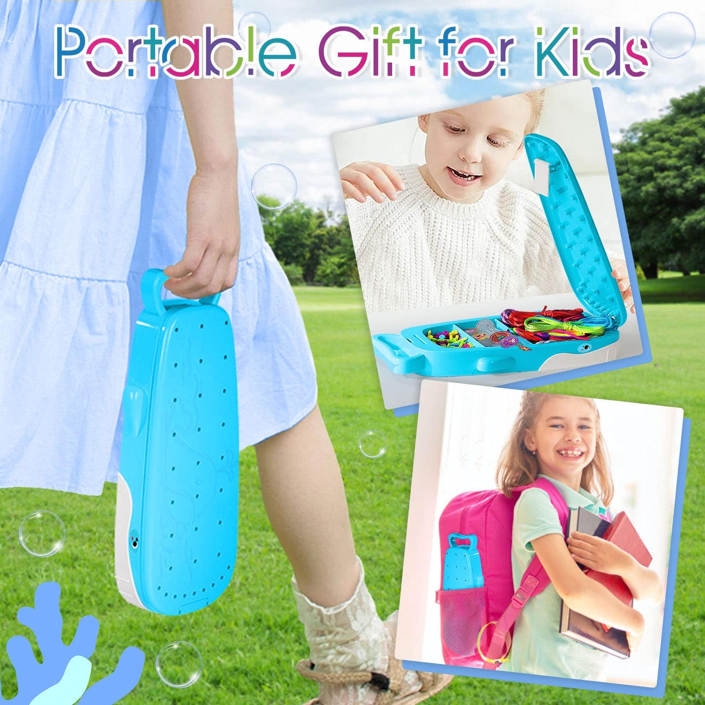 Euclidean Cube Friendship Bracelet Making, Whale-shaped DIY Jewelry Craft Kits for Girls aged 8-12, bracelets, kids crafting kits