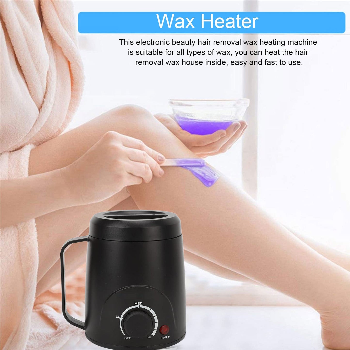Wax Heater Machine, Professional Wax Warmer with Non Stick Pot for Hair Removal Kit for Women Men Legs, Face, Armpits, Bikini Electric Quick Temperature Adjustable(#1)