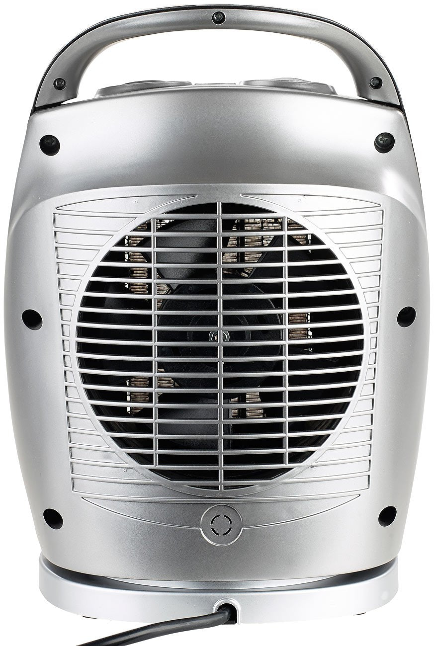 Sichler Household Appliances Ceramic Heater: Compact ceramic fan heater with oscillation, 3 levels up to 1,500 watts (camper heater, ceramic fan, desk socket)
