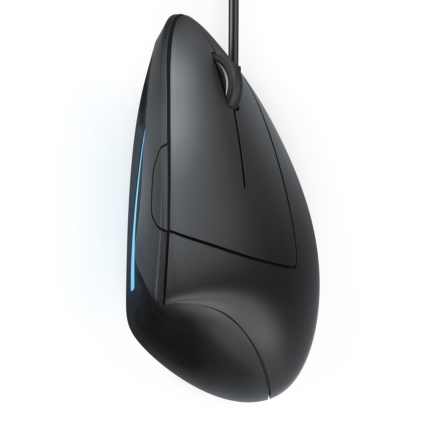 CSL - Optical Mouse - vertical design - ergonomic - prevents mouse arm tennis elbow - gentle on the arm - 5 buttons Black