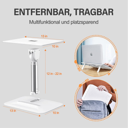 Adjustable laptop stand, suitable for 11-17.3 inch laptops. Can be used on desk, bed, sofa, or car. Great for reading and working.