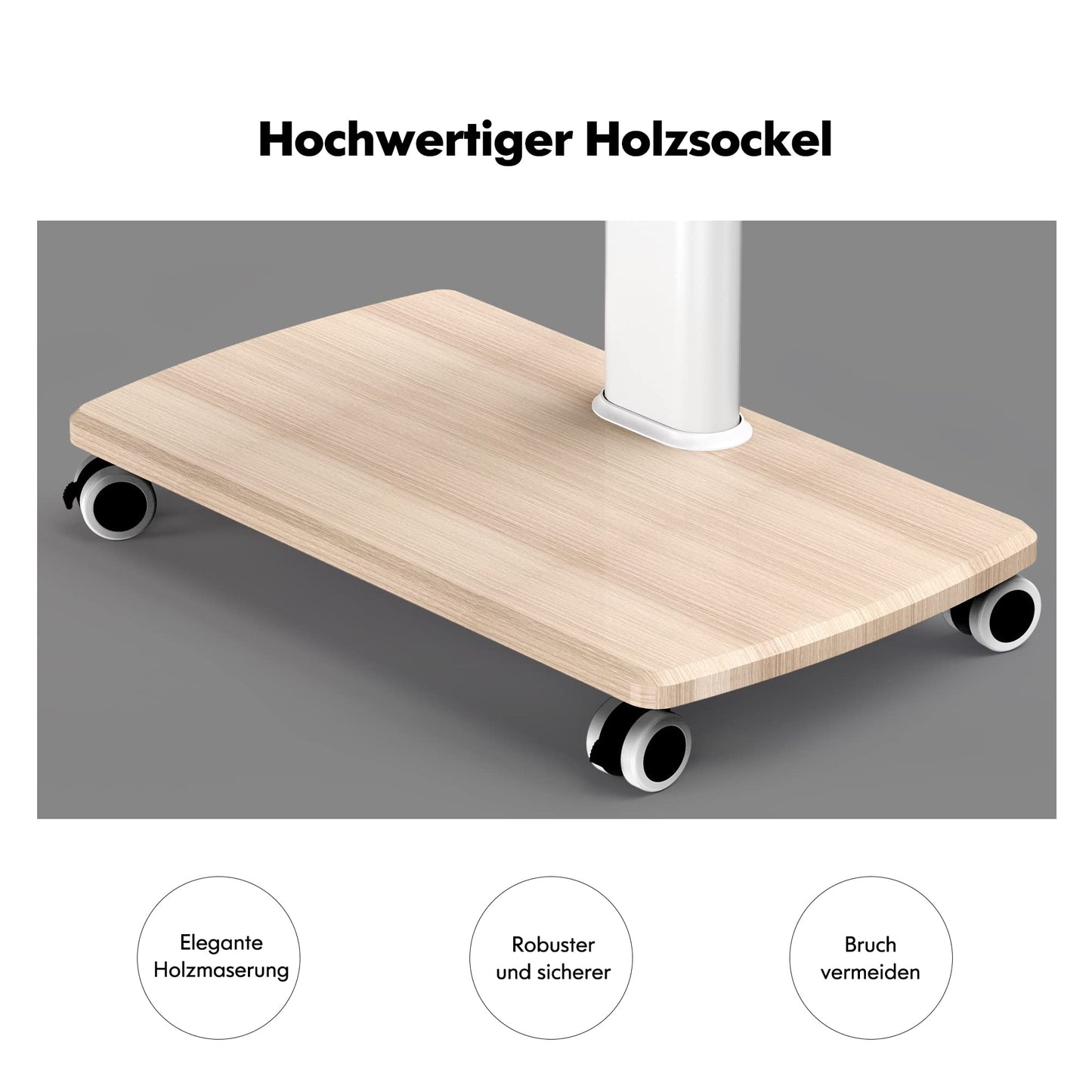 FITUEYES TV floor stand with wooden shelf TV stand base TV stand television stand with wheels height adjustable swivel for 32 to 70 inch flat screen up to 40kg. Max. VESA. 400 * 600.