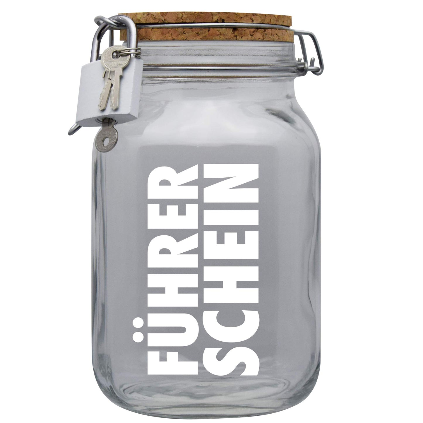 Piggy bank driver's license money gift idea transparent XL