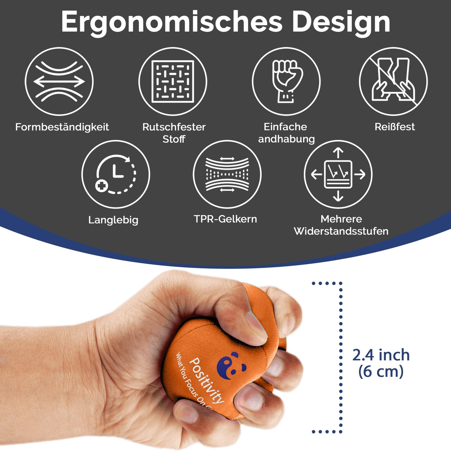 MindPanda Mind & Body Gel Stress Ball for Adults Hand Therapy Anti Stress Balls Squeeze Balls with Three Densities Anxiety and Stress Reduction Grip Strengthening Hand Trainer Finger Trainer