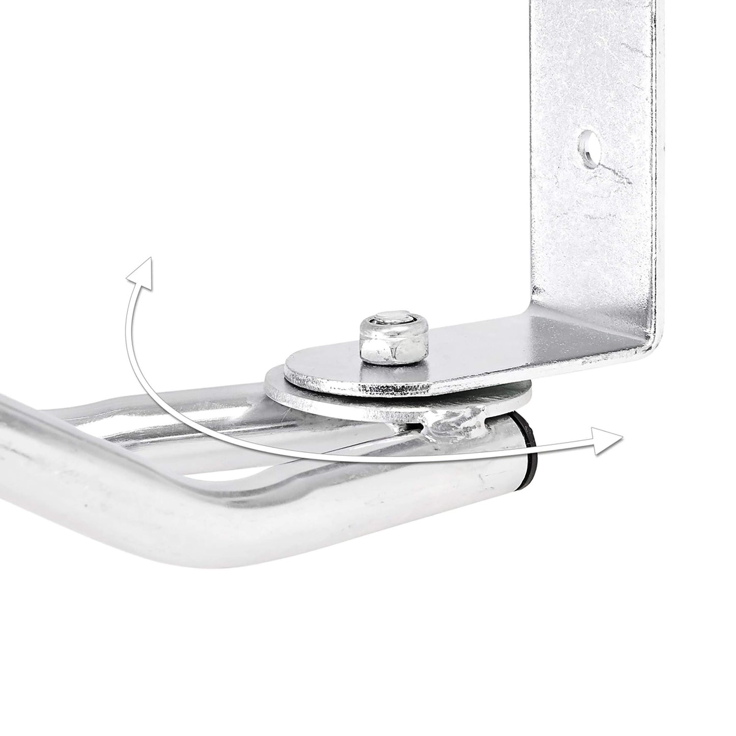 Relaxdays 2 x bike stands in set, wall-mounted as individual stands, adjustable, dimensions (HxWxD): 32.5 x 9 x 28.5 cm, silver.