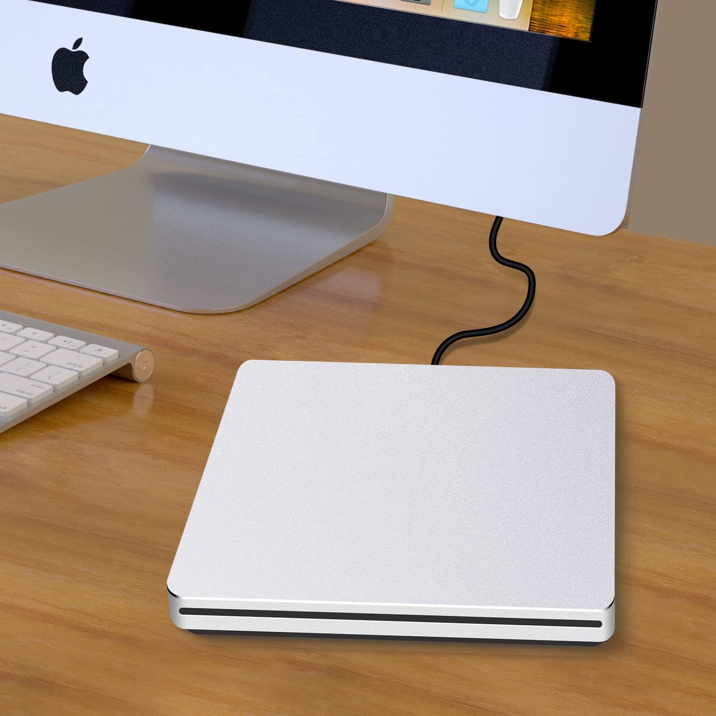 NOLYTH External CD Drive for Laptop, External DVD Drive for Mac MacBook, Slot-in External Optical Drives, Portable USB CD Drive External Burner External Drive for PC Apple Windows Desktop