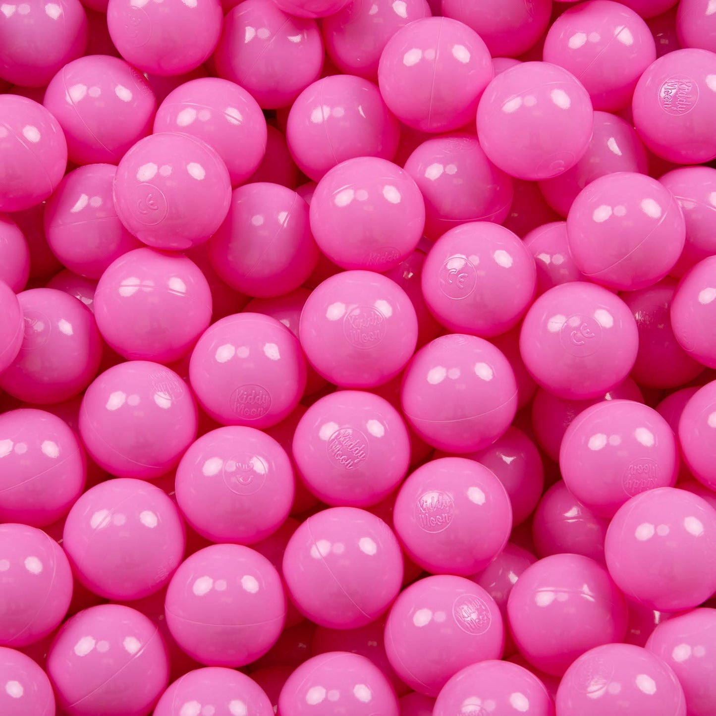 KiddyMoon 700 Ø 7Cm Kids Balls Play Balls For Ball Pit Baby Solid Color Plastic Balls Made In EU, Pink