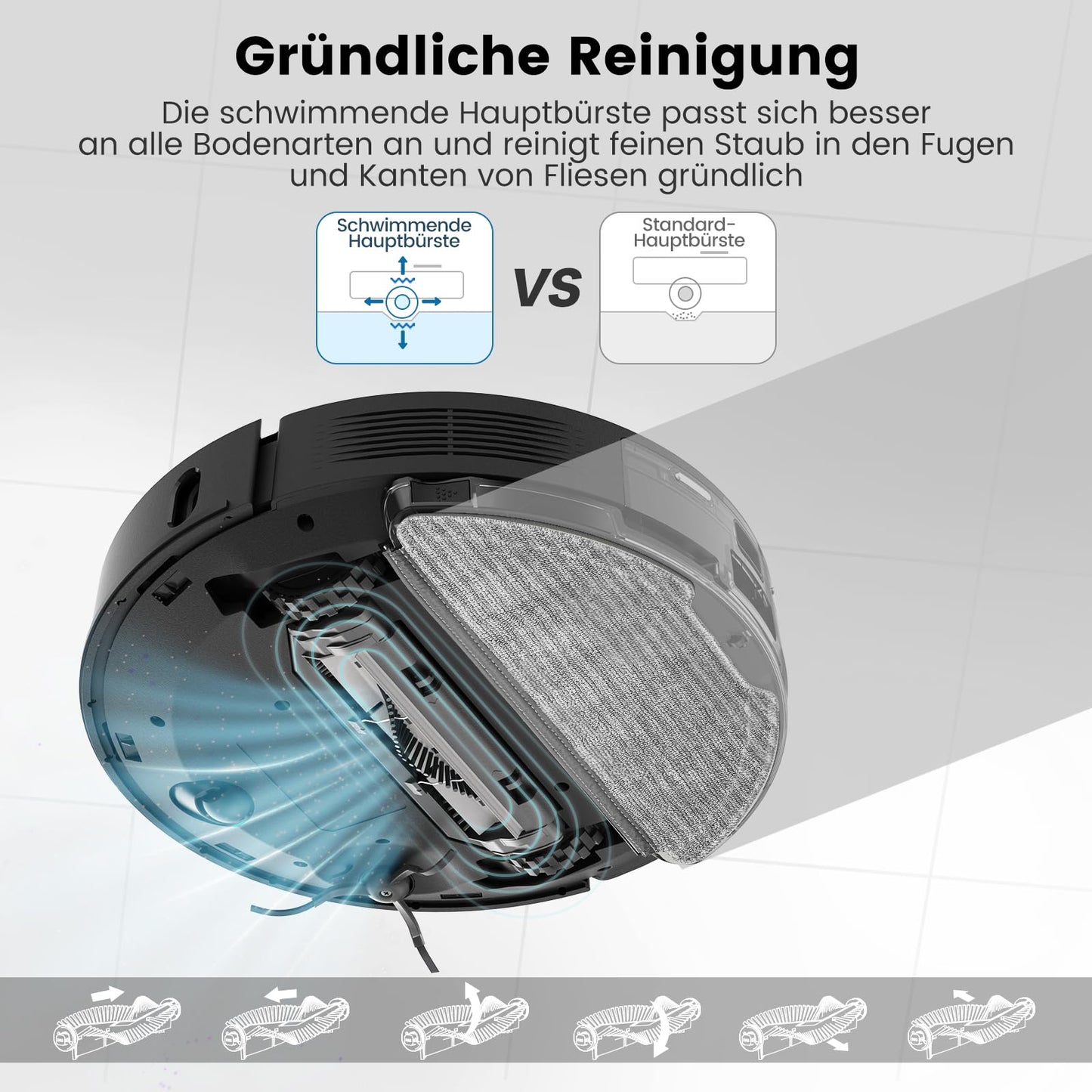 AIRROBO T20+ robot vacuum with mop function, 3.5L dustbin, automatic emptying station, 180min runtime, LiDAR navigation, strong suction power for carpets and pet hair, APP control.