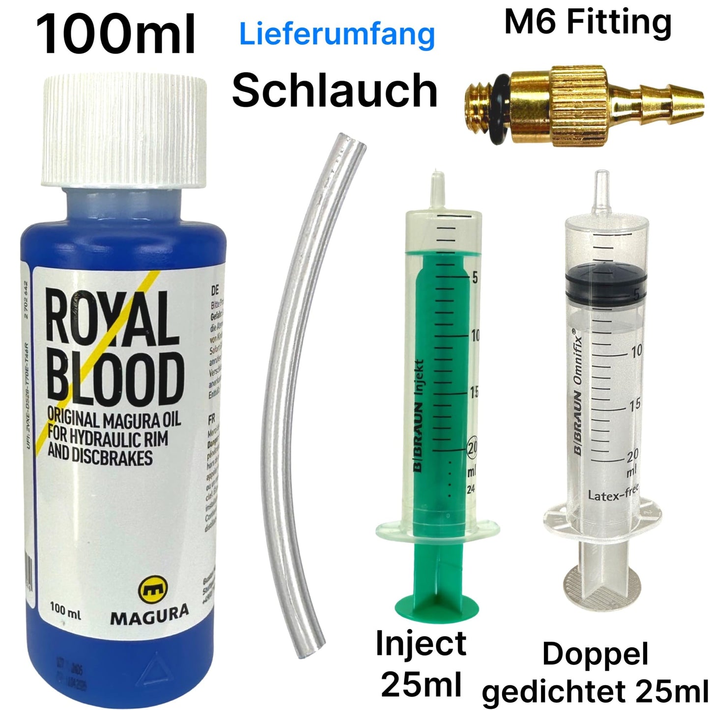 MAGURA Royal Blood mineral oil 100ml + F26 service kit for hydraulic disc brakes rim brakes bleeding kit set for MT 2 4 5 6 7 8 HS11 Hs22 HS33.