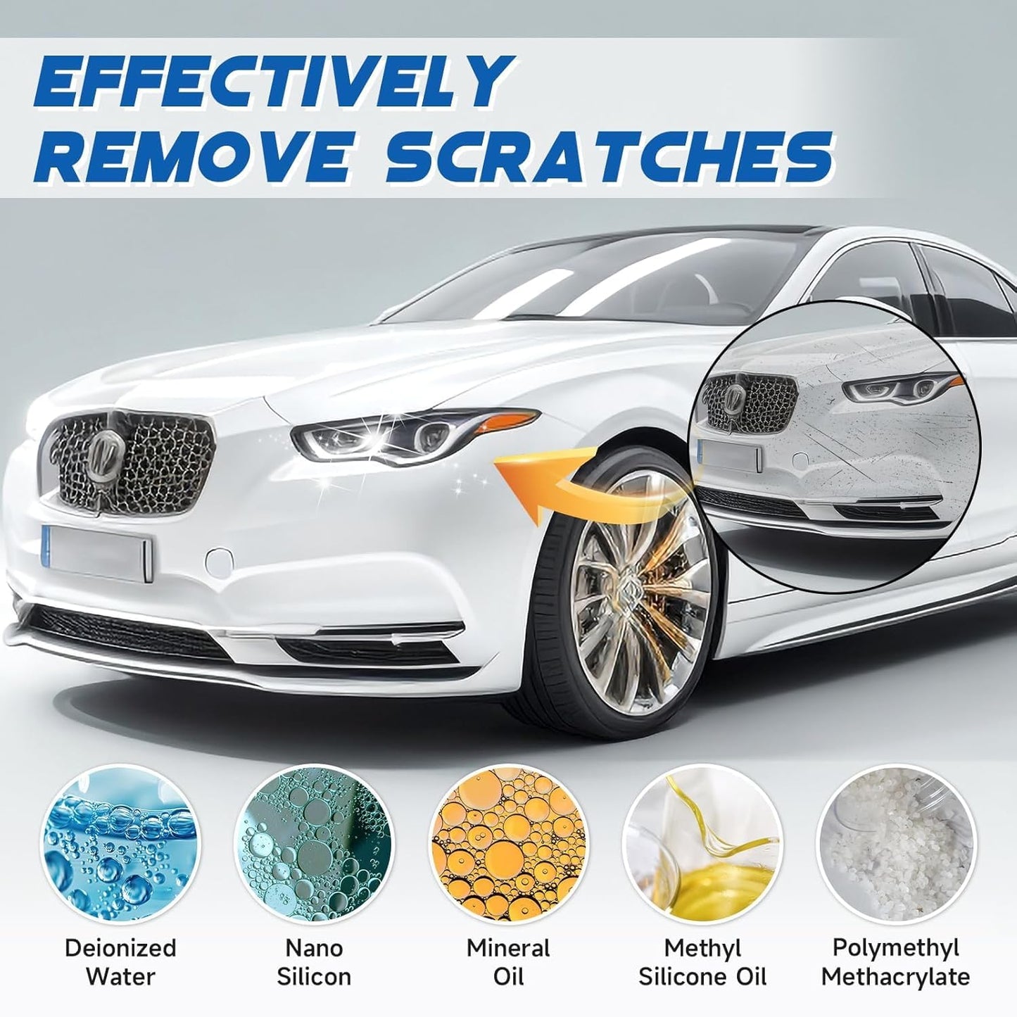 2025 Car Scratch Remover, Car Polish Scratch Remover, Car Scratch Repair Paste, Car Polish Set, Car Body Scratch Restoration to Restore Car Paint Shine (2PCS)