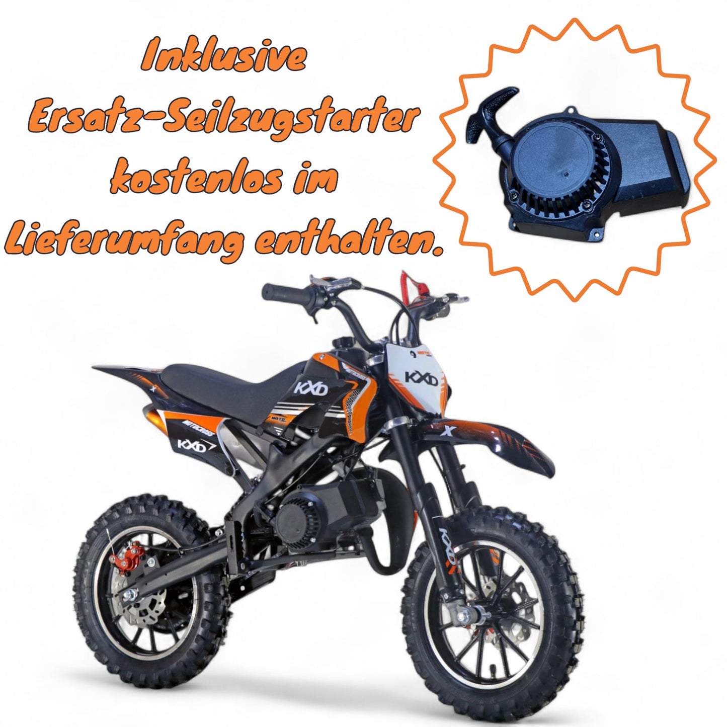 KXD 701 49cc Dirt Bike Dirtbike CrossBike Enduro children DirtBike pocket 49cc Pitbike PocketBike Motocross motorcycle Motorsport Pocket Vollcross Crossbike (orange)
