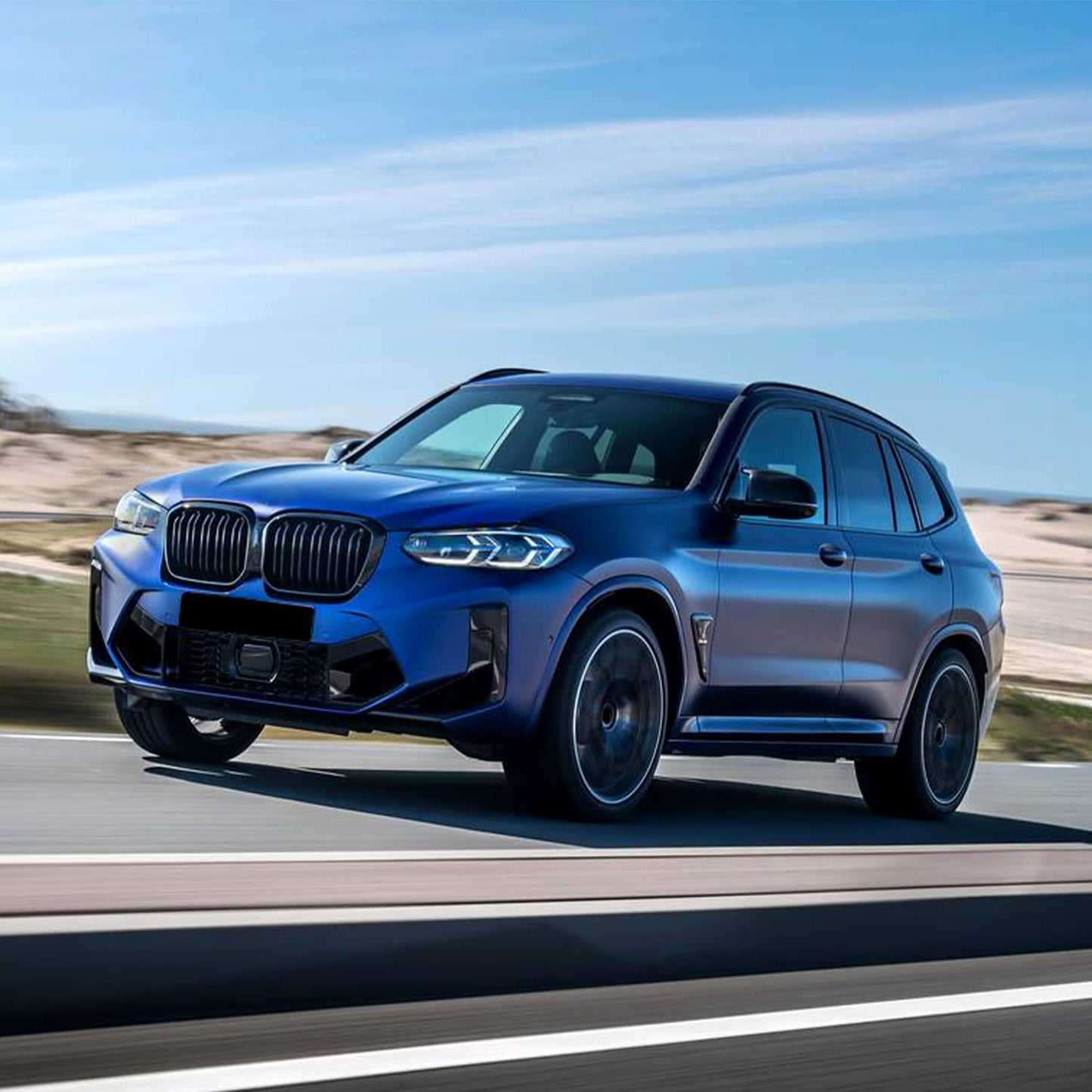YIUBCZOQI G01 Front Grille for BMW X3 G01 2018-2021 X4 G02 2019-2021 X3 Grill x4 Gloss Black Double Slat Grill