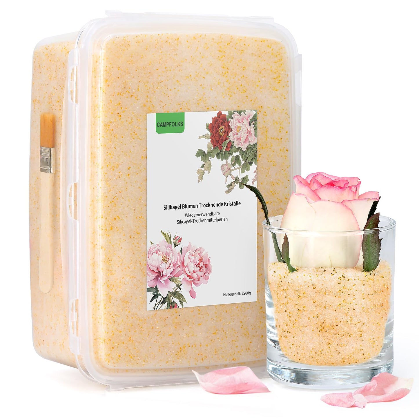 5.5 LBS Silica Gel Desiccant for Drying Flowers Silicate Dry Salt for Flowers DIY Silica Gel Reusable Drying Crystals with Color Change