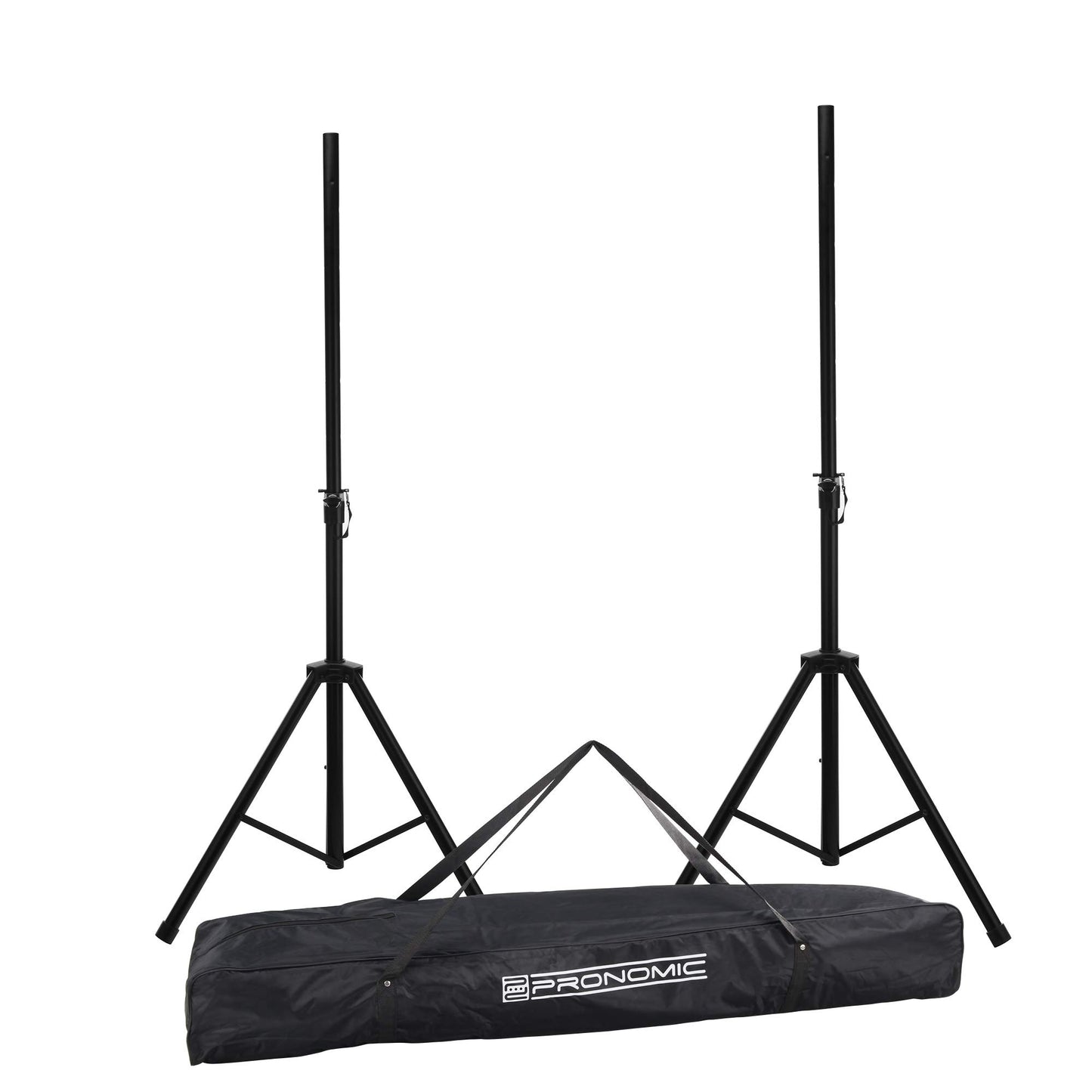 2x McGrey SPS-1 speaker stand steel set - Steel speaker stand - Stable construction - Extendable from approx. 130-193 cm - Load capacity: max. 50 kg - Weight: 3.3 kg - Includes bag - Black