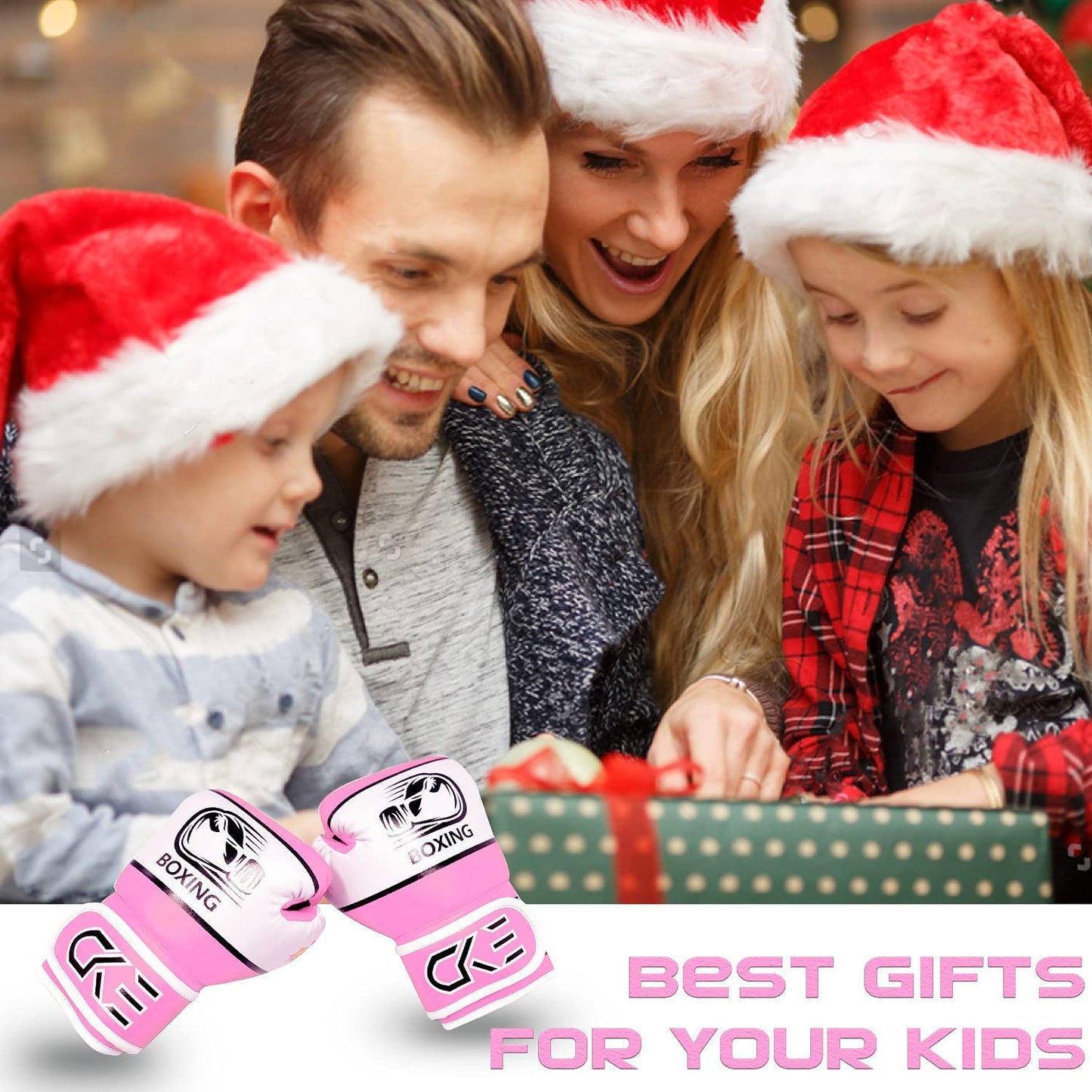CKE Kids Boxing Gloves for Children 5-12 Years Boys Girls, Kids Boxing Gloves Training Gloves Boxing Gloves for Kids Punching Bag Kickboxing for Muay Thai Boxing Gloves (Pink)