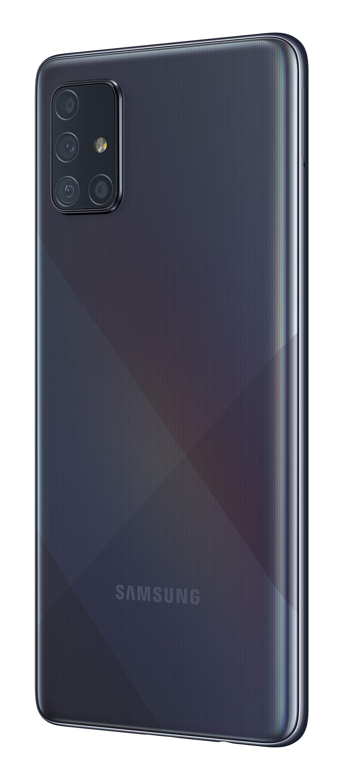 Samsung Galaxy A71 (6.7 inch display) with 128GB internal storage, 6GB RAM, Dual SIM, Android, Prism Crush Black. German version.